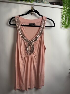 Apt. 9 Blush Pink Sequin-Trim Sleeveless Tank